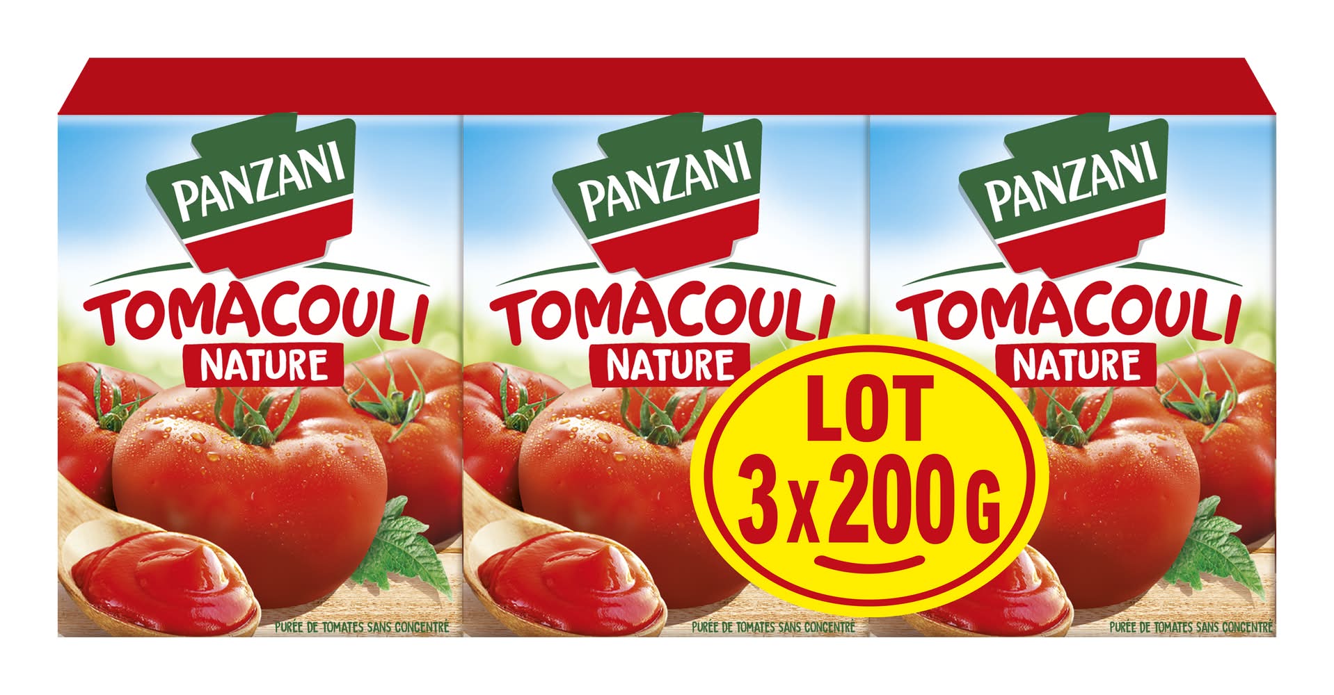 Panzani - Sauce tomacouli nature (3 x 200g)