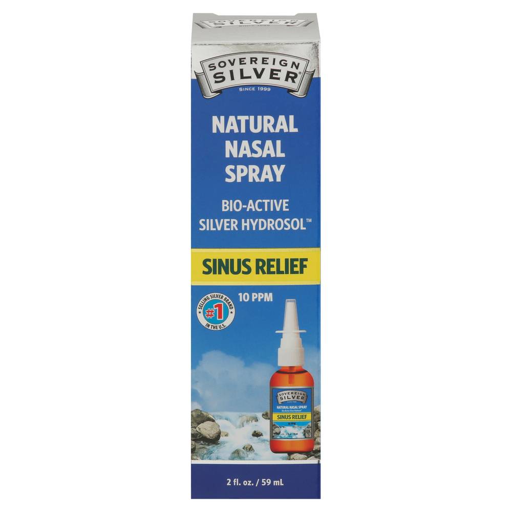 Sovereign Silver Bio Active Silver Hydrosol Sinus Relief Natural Nasal Spray