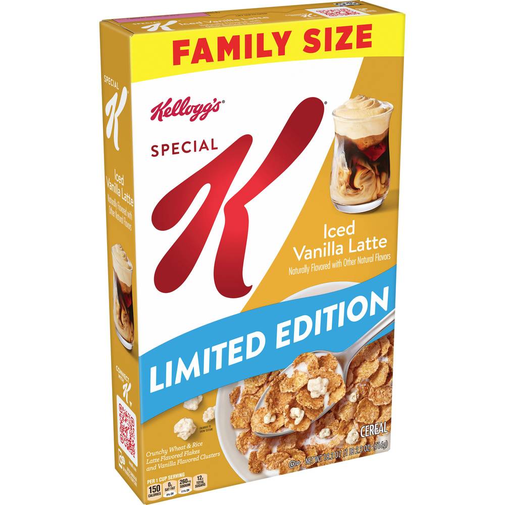 Special K Kellogg’s Limited Edition Breakfast, Iced Vanilla Latte, family (18.2 oz)