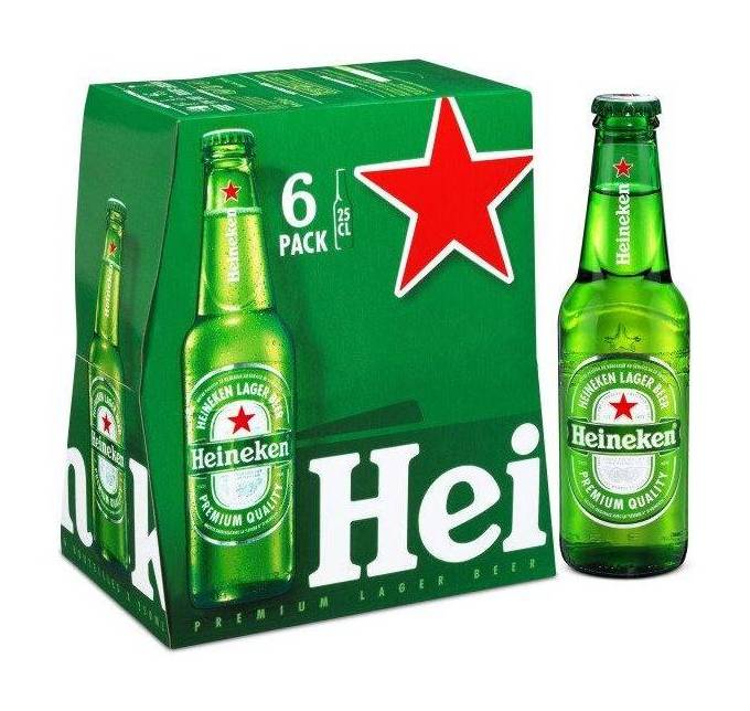 Heineken 25 cl pack de 6