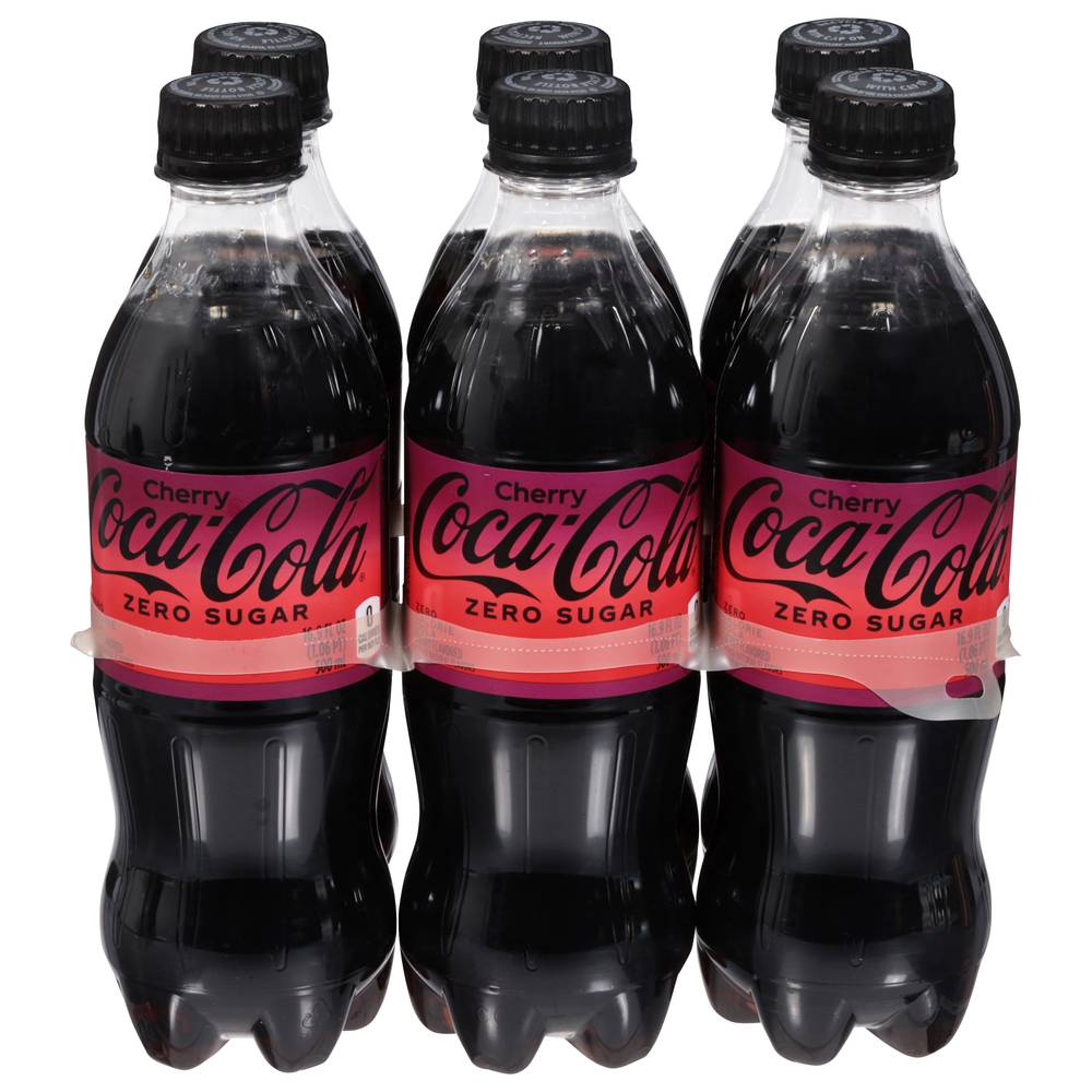 Coca-Cola Zero Sugar Cherry Soda (6 x 16.9 fl oz)