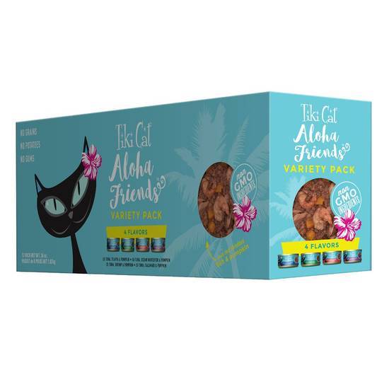 Tiki Cat Aloha Friends Variety pack Wet Cat Food, 3 Oz., Case Of 12