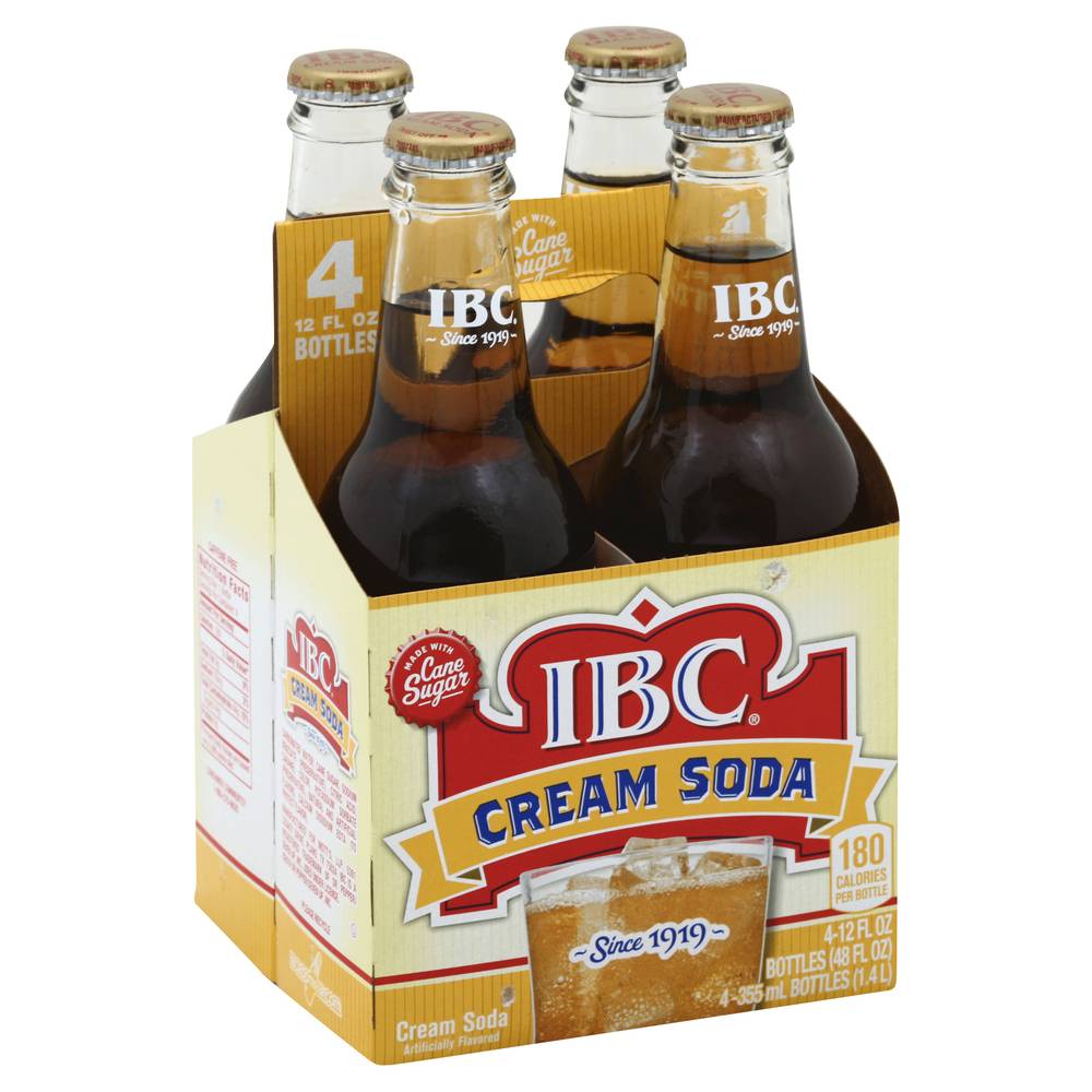 Ibc Cream Soda (4 pack, 12 fl oz)