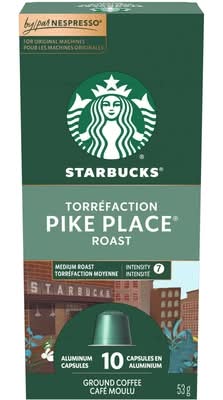 Starbucks Capsules De Café Pike Place* Par Nespresso Capsules / By Nespresso Pike Place Roast Coffee Capsules 53.0 G