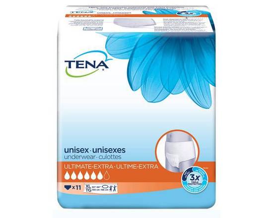 Tena · TENA Culottes contre l’incontinence féminine  Absorption ultime  TGrand  11 unités (T-Grand - 11 unités) - Incontinence unisex ultimate extra underwear XL (12 units)
