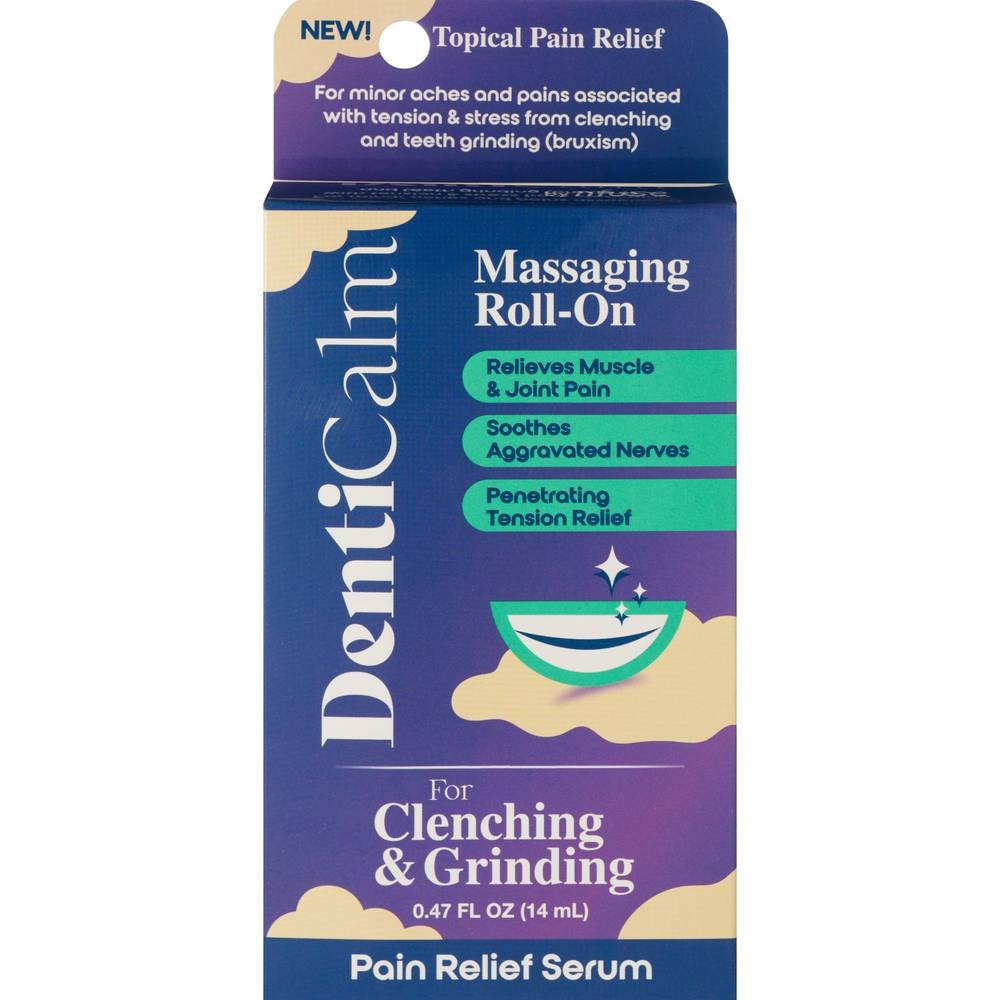 DentiCalm Massaging Roll-On Pain Relief Serum for Clenching & Grinding, 0.47 OZ