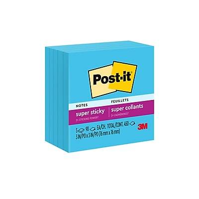 Post-It Super Sticky Notes 3" X 3" Electric Blue