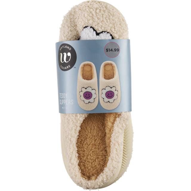 Sherpa Slippers Flower, Assorted Sizes, 1 pair