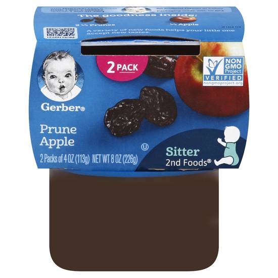 Gerber Natural For Baby 2nd Foods Sitter Prune Apple (2 ct)