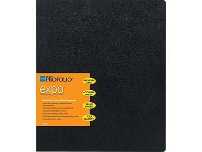 ART PROFOLIO EXPO 8.5W x 11L Solid Cover Presentation Book, Black, Each (XP128)