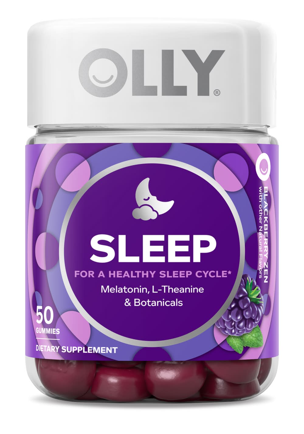 Olly Restful Sleep Gummies, Blackberry Zen (50 ct)