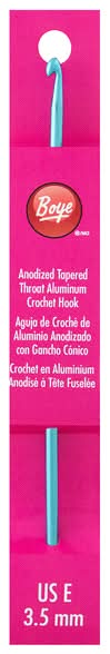 BOYE CROCHET HOOK ALUMINUM 6" E