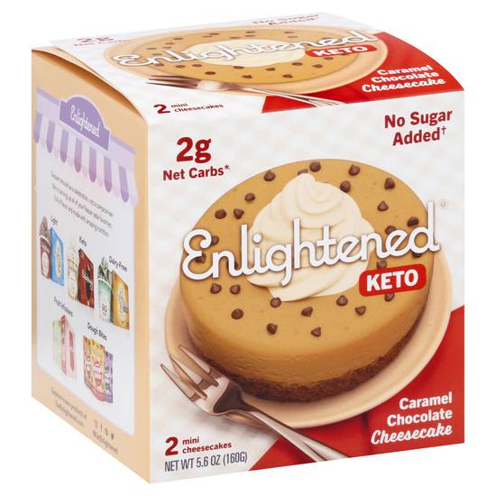 Enlightened Keto Mini Caramel Chocolate Cheesecakes (2 ct)