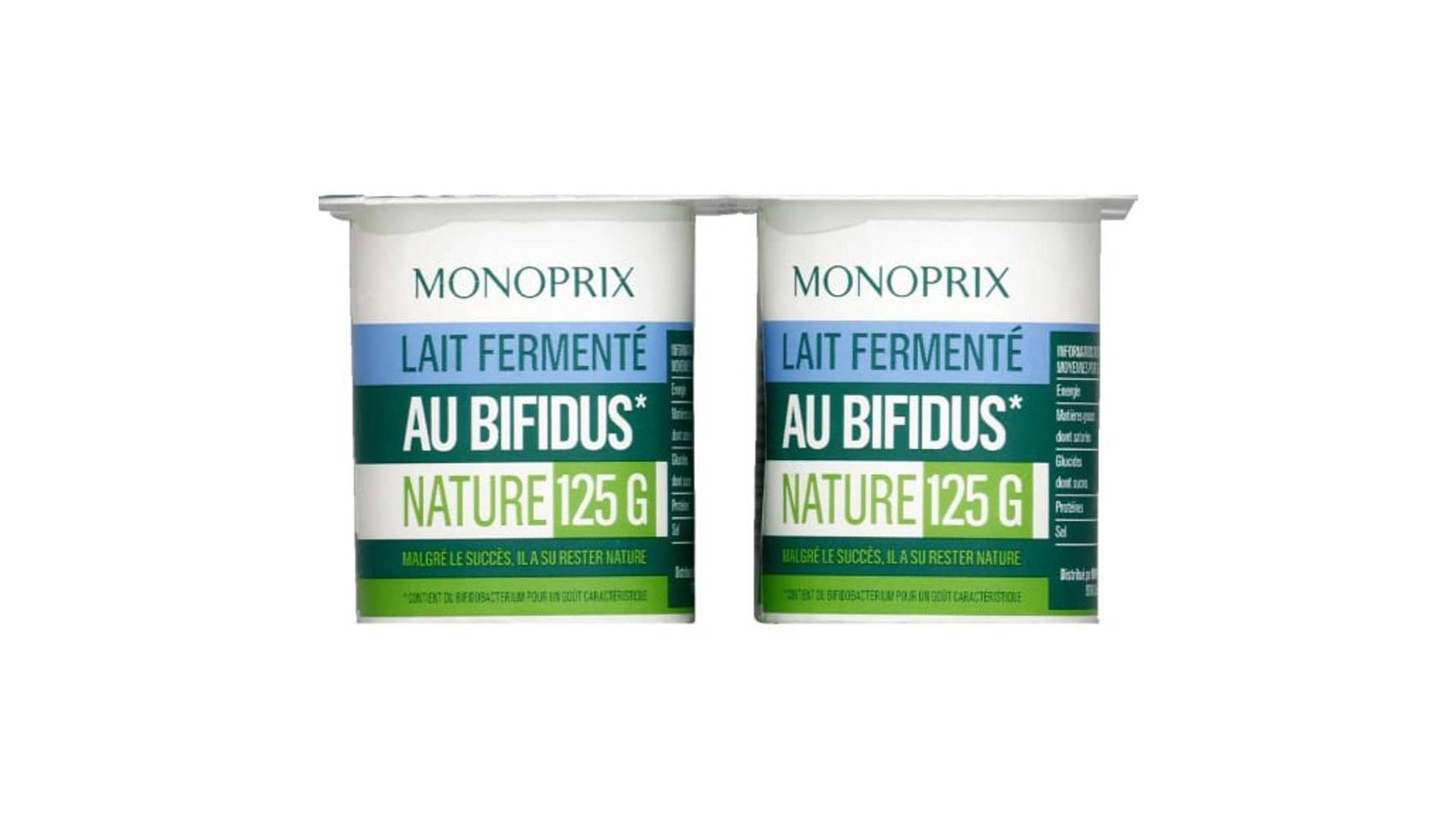 Monoprix - Lait fermenté au bifidus nature (4)
