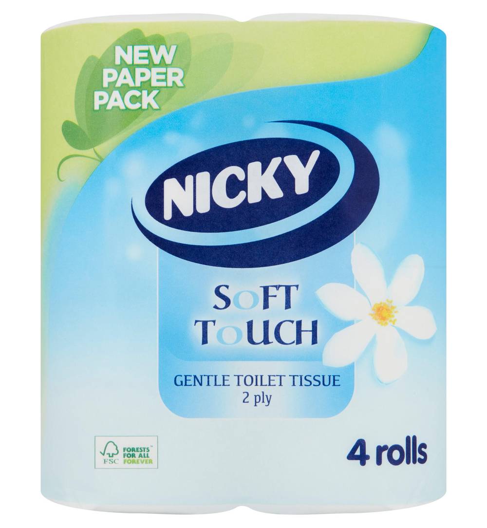 Nicky Soft Touch Roll 4s Toilet Roll