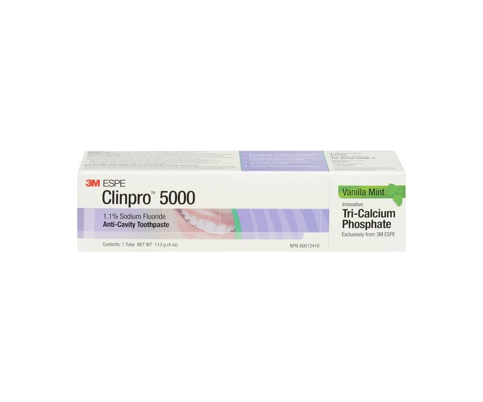 Clinpro 5000 dentifrice anticarie au fluorure de sodium (113 g, menthe-vanille) - sodium fluoride anti-cavity toothpaste (113 g, vanilla mint)