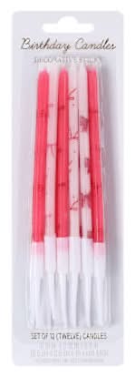 Birthday Candles 12-Pack Pink