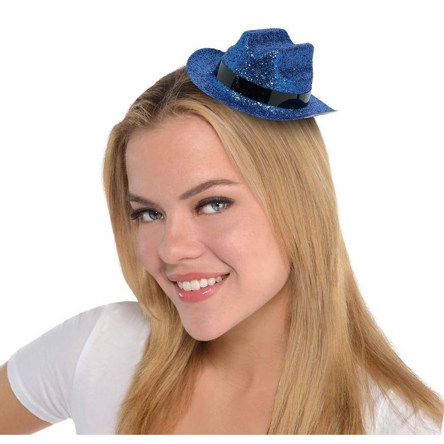 Party City Glitter Mini Cowboy Hat (blue)