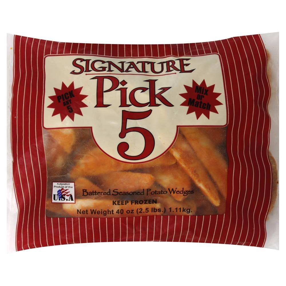 Signature Pick 5 Battered Seasoned Potato Wedges