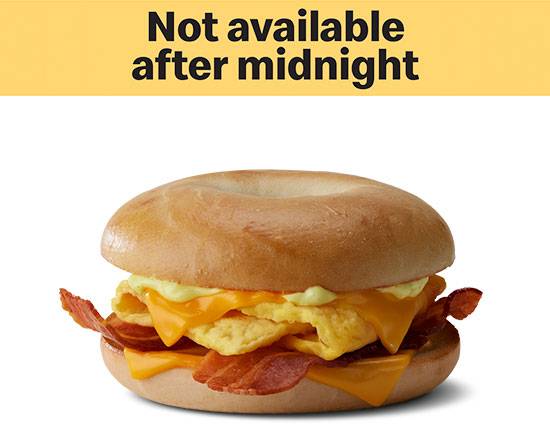 Order Bacon Egg Cheese Bagel food online from Mcdonald's store, Manchester Township on bringmethat.com