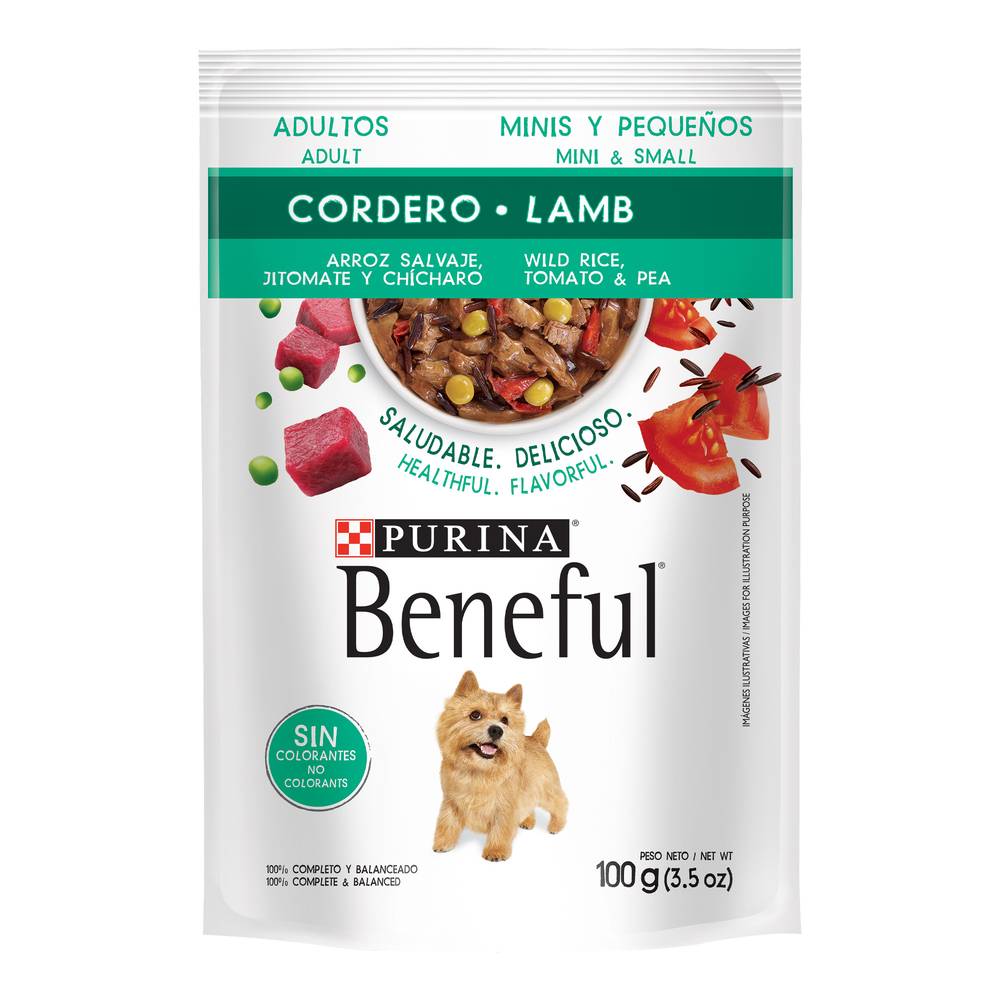 Beneful · Alimento húmedo adulto minis y pequeños sabor cordero (100 g)