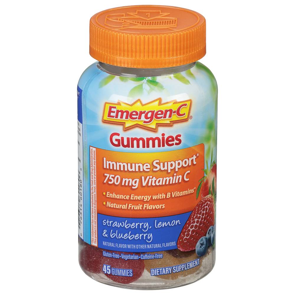 Emergen-C Strawberry Lemon & Blueberry Vitamin C Gummies (45 ct)