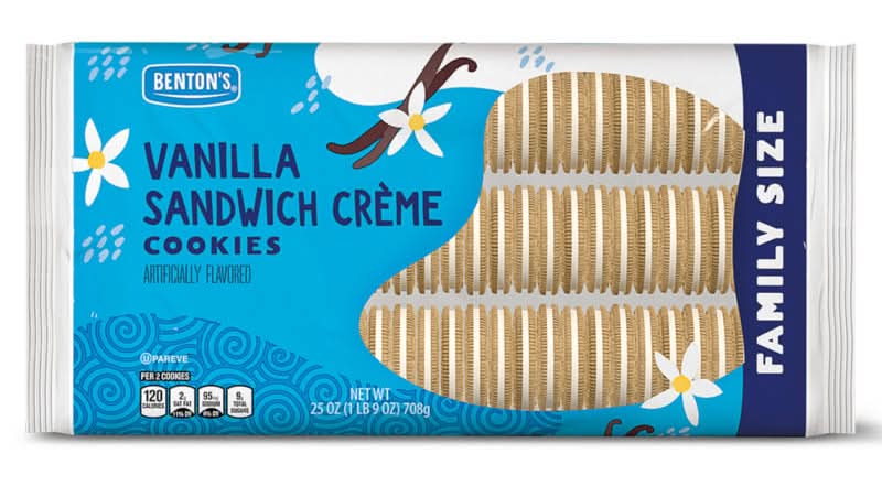 Benton's Sandwich Creme Cookies Family Size, Vanilla (25 oz)