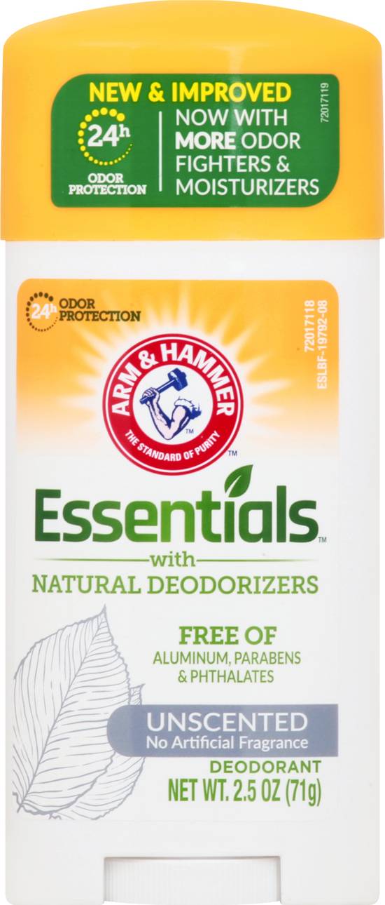 Arm & Hammer Essentials With Natural Unscented Deodorant
