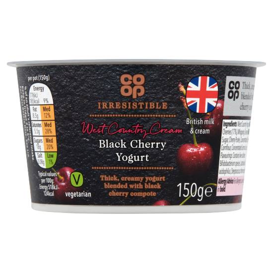 Co-op Irresistible West Country Cream Black Cherry Yogurt (150g)