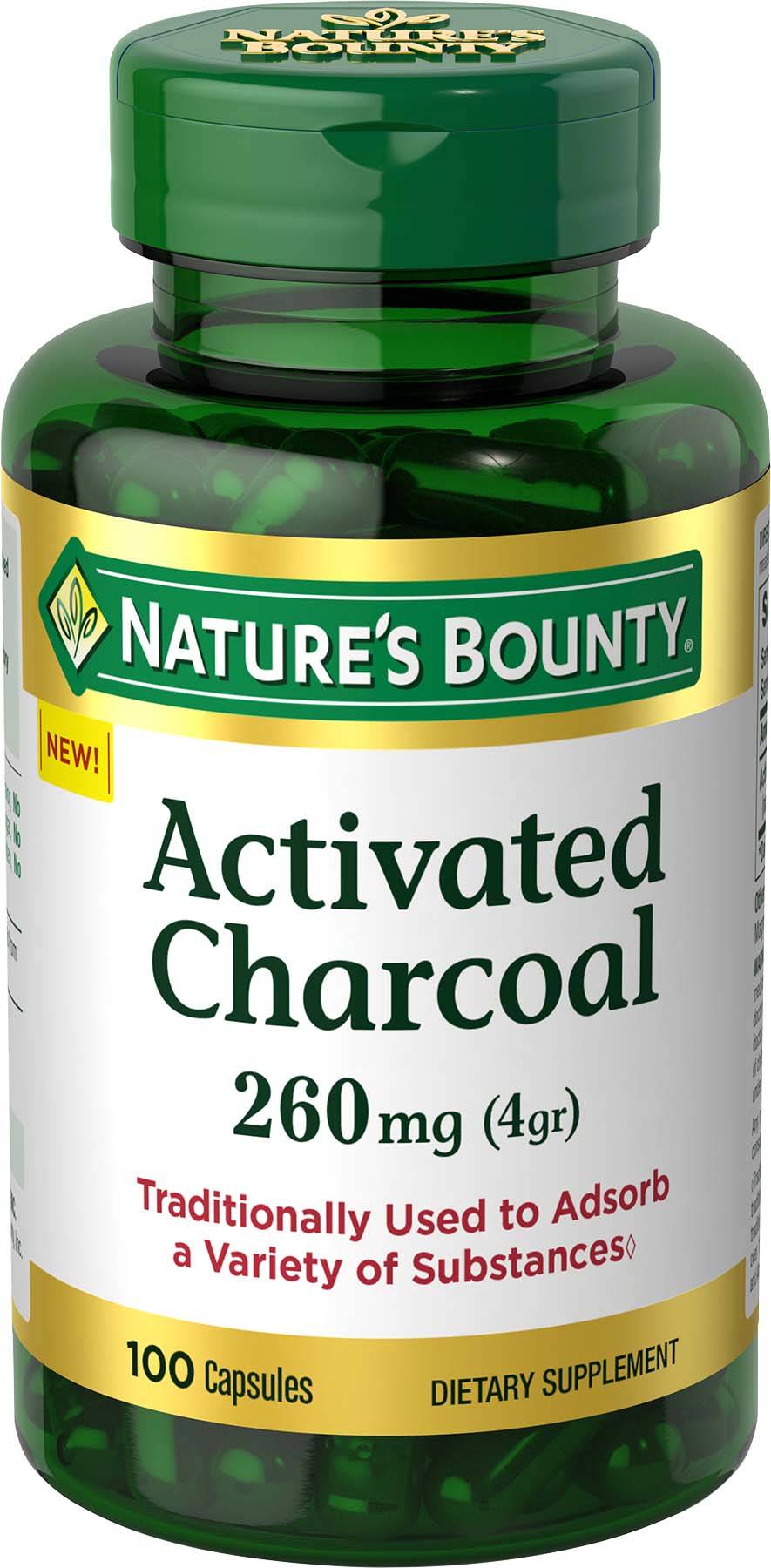 Nature's Bounty Activated Charcoal 260mg (100 ct)