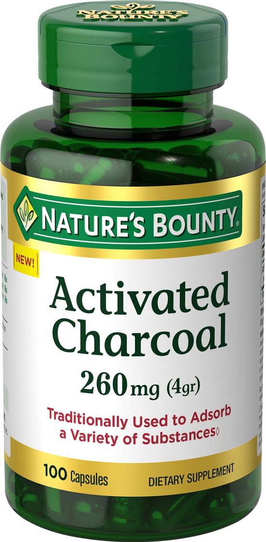 Nature's Bounty Activated Charcoal, 260 mg, 100CT