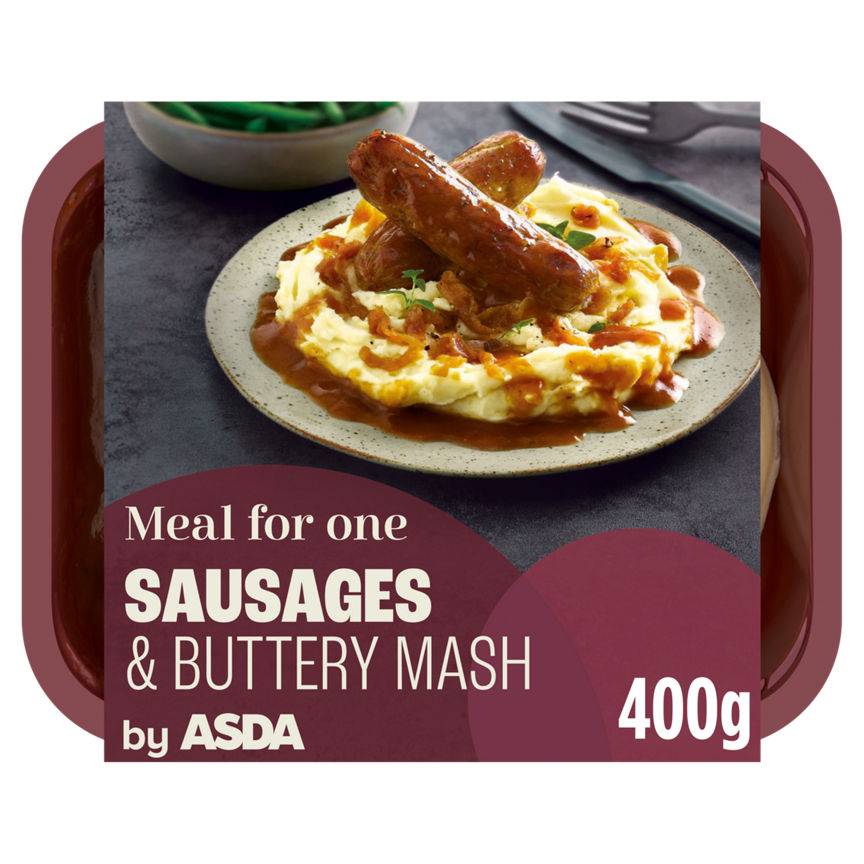 Asda Sausages & Mash Ready Meal 400G