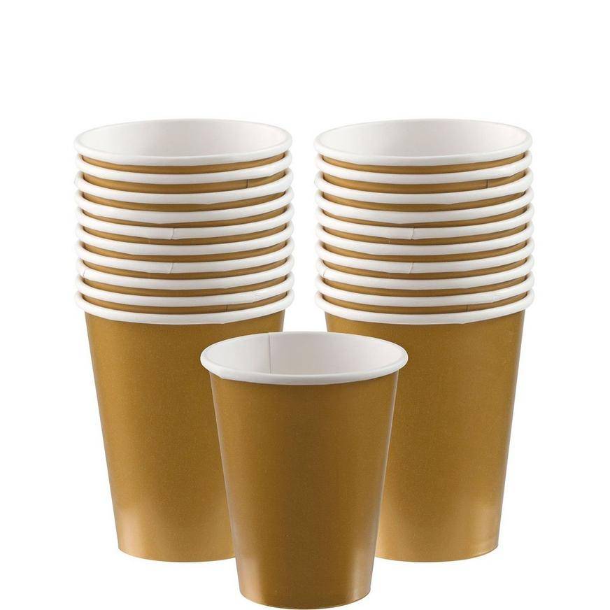 Party City Paper Cups (gold)