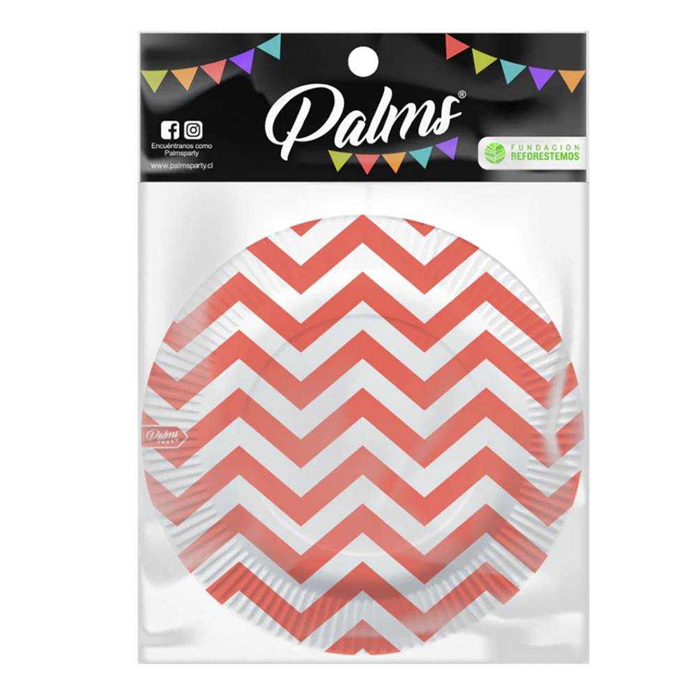 Palms pack platos rosados (bolsa 10 u)