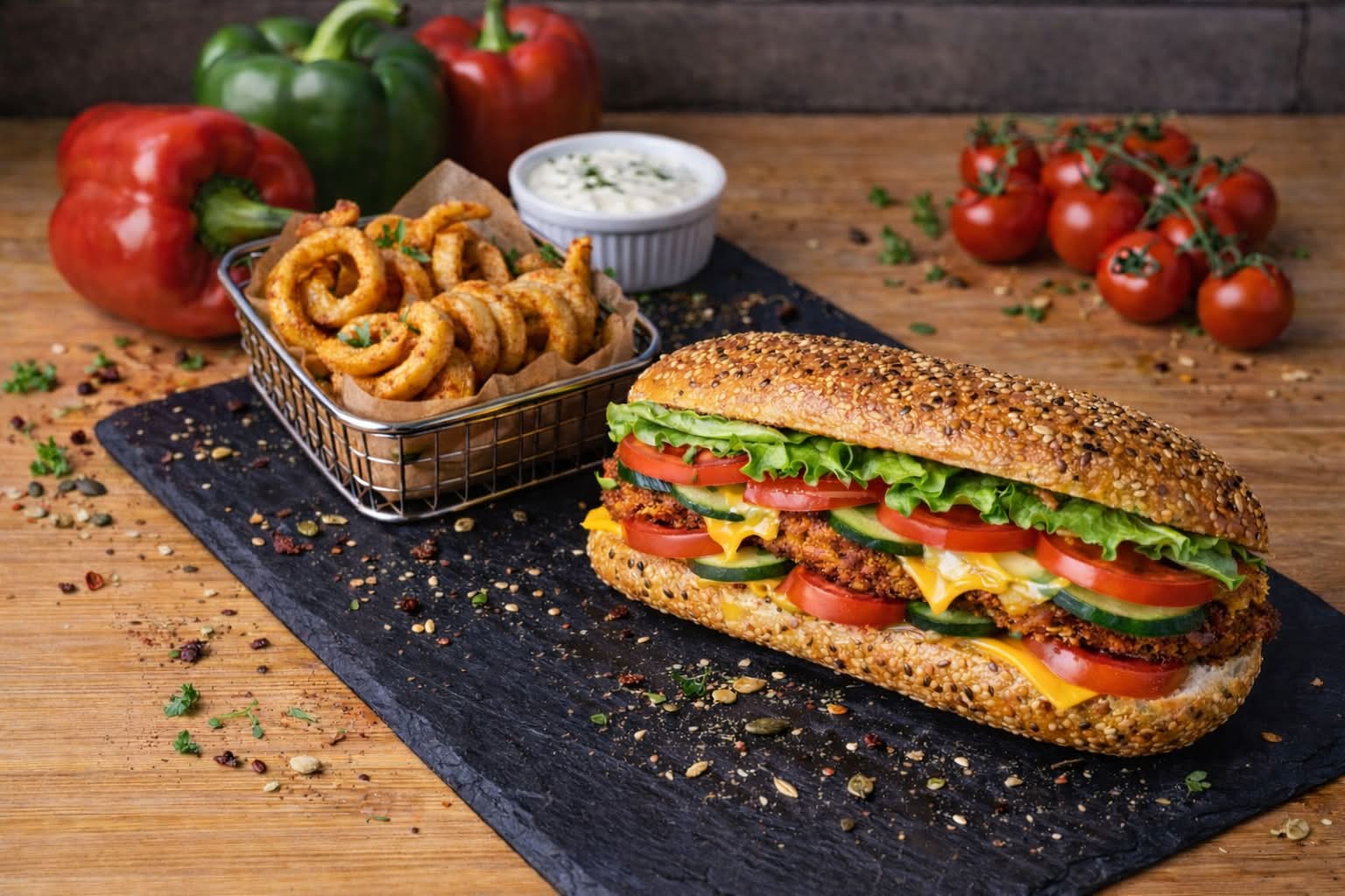 🥪🍟 Formule Sandwich doré au four + Frites ou Dessert