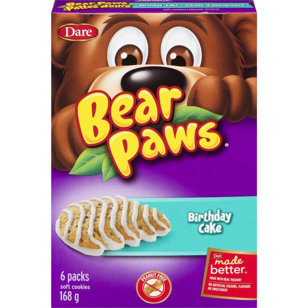 Dare Bear Paws Birthday Cake Soft Cookies (168 g, 6 ct)