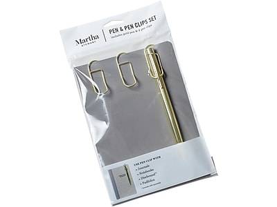 Martha Stewart Pen & Pen Clips Set