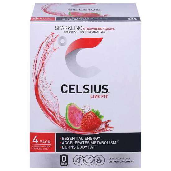 Celsius Strawberry Guaava Sparkling Drink (48 fl oz)