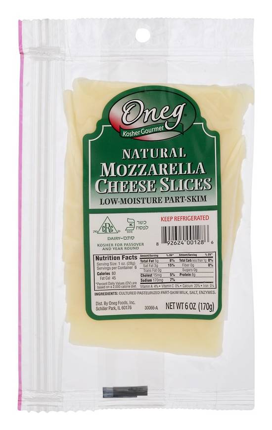 Oneg Mozzarella Cheese Slices