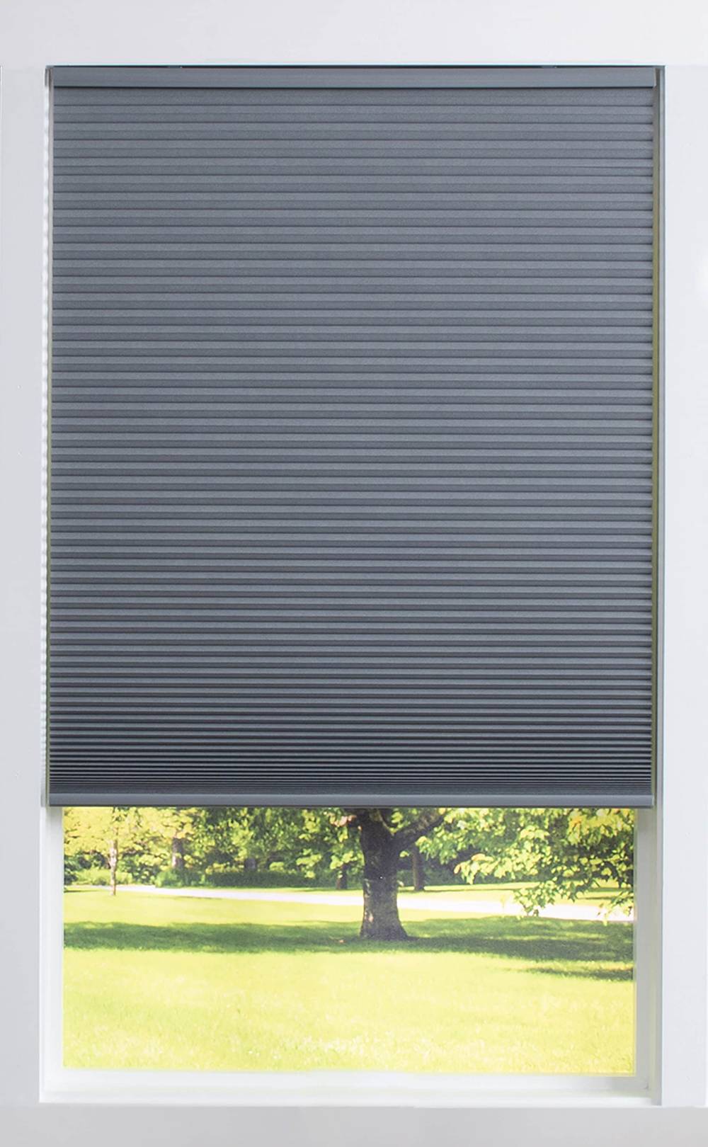 allen + roth 32-in x 64-in Gray Blackout Cordless Cellular Shade | 78729