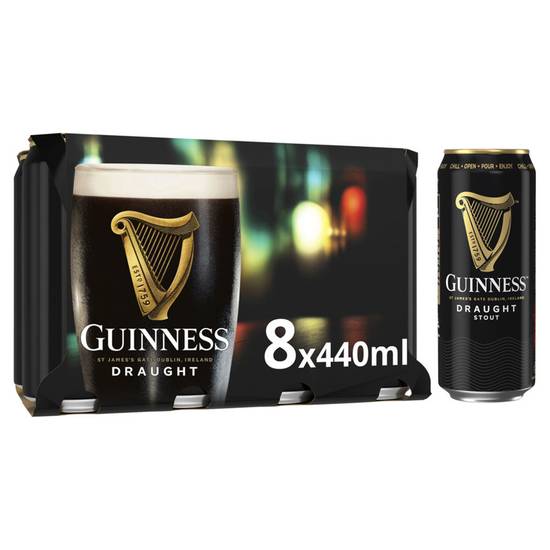 Guinness Draught In Can Stout Beer 8x 440ml