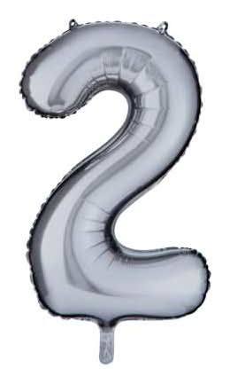 INFLATED Foil Number Balloon 34in 2