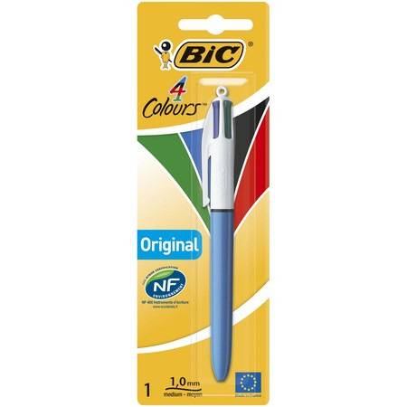 Stylo bille bille "original" pointe moyenne BIC 4 COLOURS - le stylo