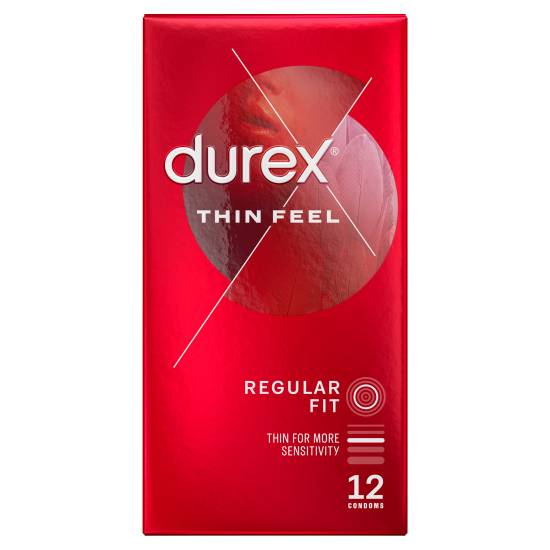 Durex Thin Feel Extra Silicone Lube Regular Fit Condoms