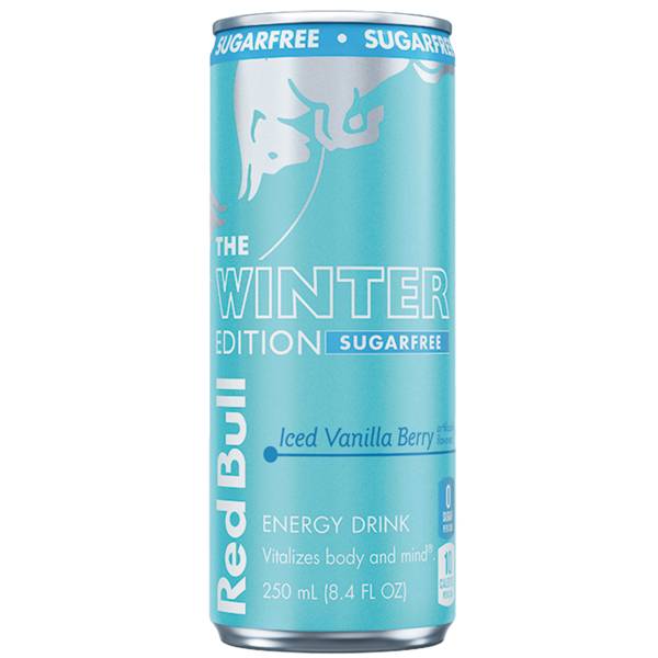 Red Bull Sugar Free Winter Iced Vanilla Berry Energy Drink 8.4oz