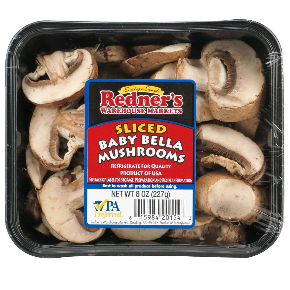 Redner's Sliced Baby Bella Mushrooms