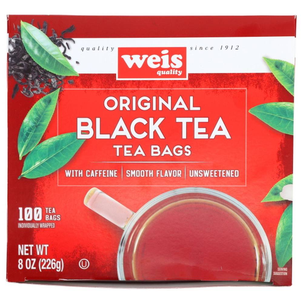 Weis Original Black Tea Bags (8 oz, 100 ct)