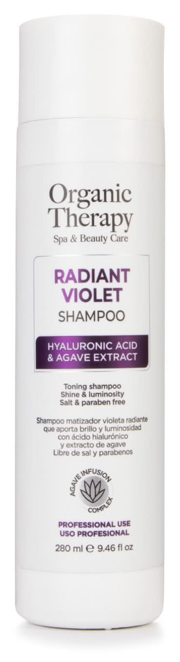 Organic Therapy · Shampoo matizador violeta radiante (280 ml)