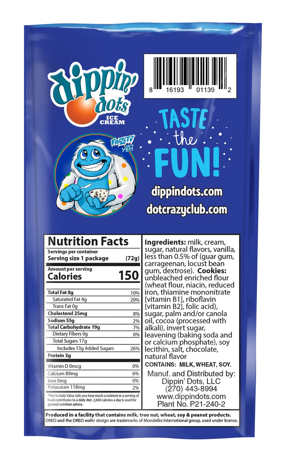Dippin' Dots Cookies 'N Cream Ice Cream (3 oz)