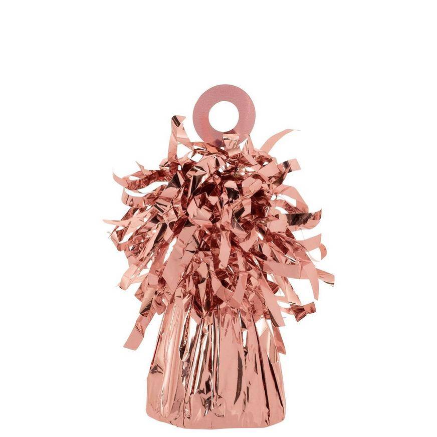 Party City Rose Gold Foil Balloon Weight (5.5 in x 2.5 in/rose gold)